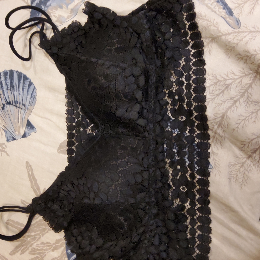 Black lace bralette size large